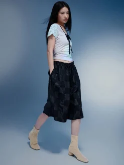 Faux Suede Stitch-Trim Heeled Ankle Boots