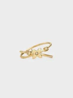 Felicity Flower-Crystal Crossover Ring