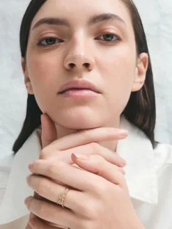 Felicity Flower-Crystal Crossover Ring
