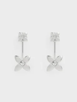Felicity Flower-Crystal Drop Earrings
