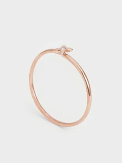 Felicity Flower-Motif Crystal Bangle