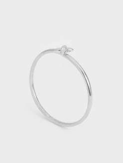 Felicity Flower-Motif Crystal Bangle