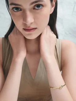 Felicity Flower-Motif Crystal Bangle