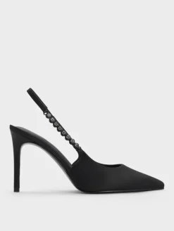 Flores Gem-Strap Slingback Pumps