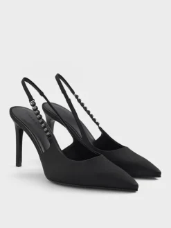 Flores Gem-Strap Slingback Pumps