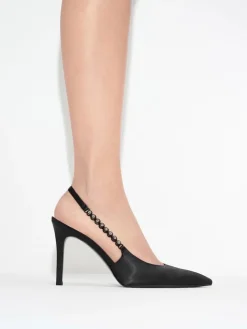 Flores Gem-Strap Slingback Pumps