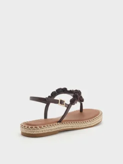 Flower Espadrille Thong Sandals