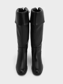 Fold-Over Thigh-High Boots