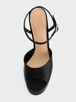 Francesca Peep-Toe Platform Heels
