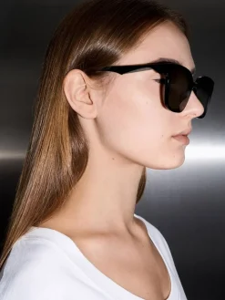 Freya Square Thick-Frame Sunglasses