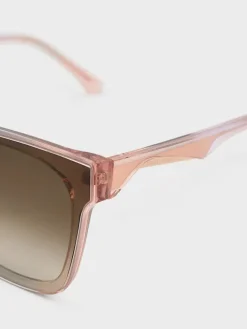 Freya Square Thick-Frame Sunglasses