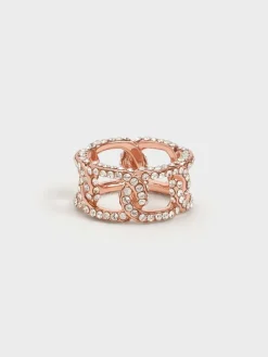 Gabine Crystal Interlinked Ring