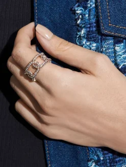Gabine Crystal Interlinked Ring