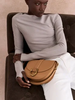 Gabine Leather Saddle Bag