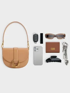Gabine Leather Saddle Bag