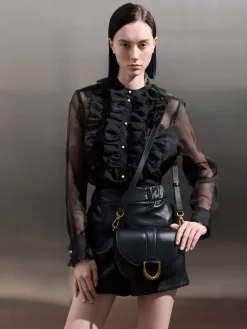 Gabine Leather Saddle Bag