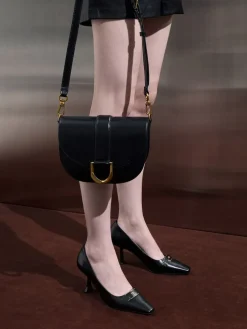 Gabine Leather Saddle Bag