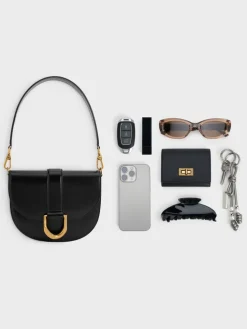 Gabine Leather Saddle Bag