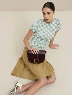 Gabine Leather Saddle Bag