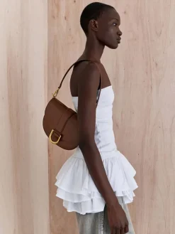 Gabine Leather Saddle Bag