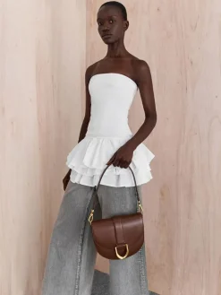 Gabine Leather Saddle Bag