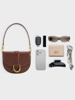 Gabine Leather Saddle Bag