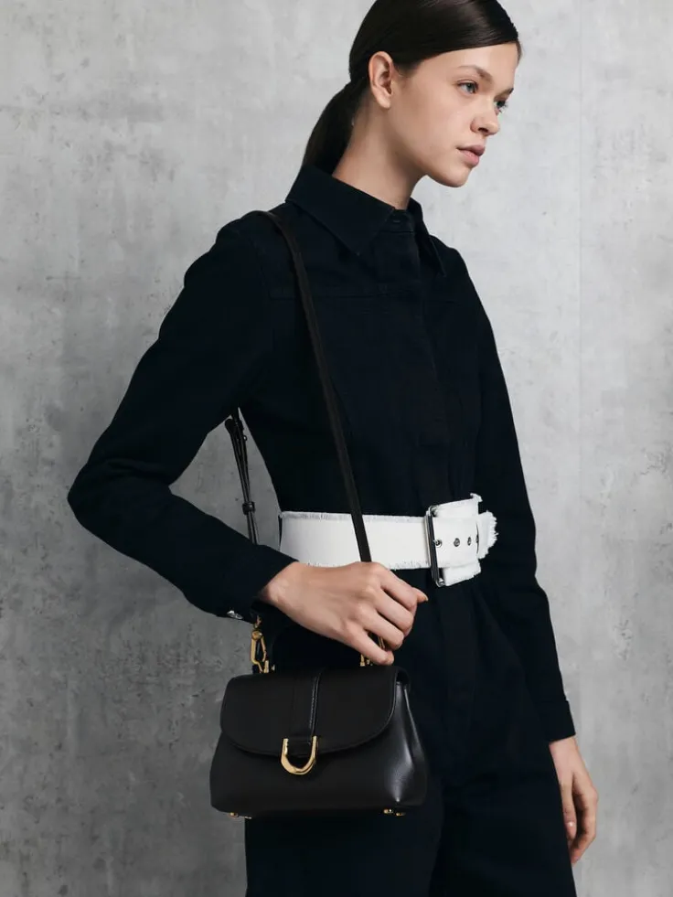 Gabine Leather Top Handle Bag
