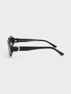 Gabine Swarovski Crystal Oval Sunglasses