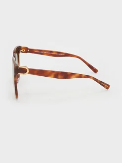 Gabine Tortoiseshell Oversized Butterfly Sunglasses