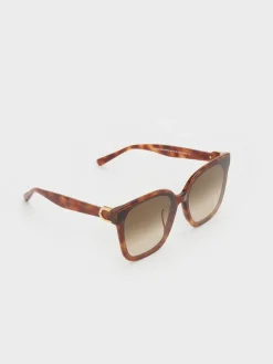 Gabine Tortoiseshell Oversized Butterfly Sunglasses