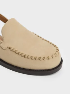 Gale Faux Suede Slingback Loafers