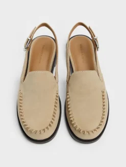 Gale Faux Suede Slingback Loafers