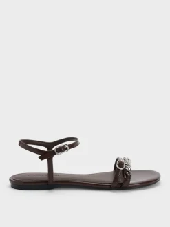 Georgie Chain Ankle-Strap Flats