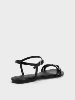 Georgie Chain Ankle-Strap Flats