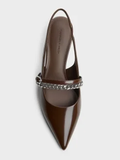 Georgie Chain Slingback Kitten Heels