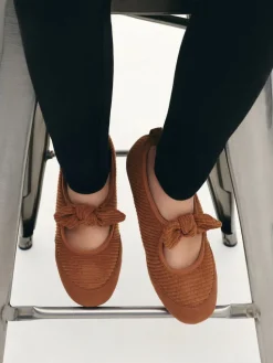 Girls' Corduroy & Faux Suede Mary Jane Flats