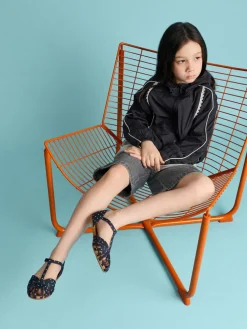 Girls' Dotted Caged T-Bar Sandals