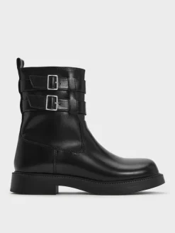 Girls' Double Buckle-Strap Ankle Boots