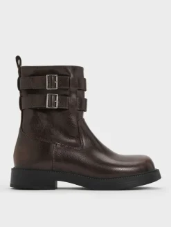 Girls' Double Buckle-Strap Ankle Boots