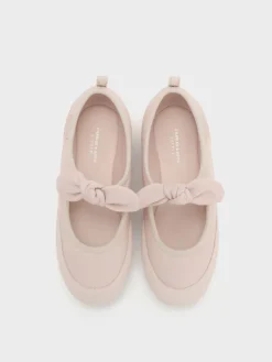 Girls' Faux Suede Mary Jane Flats