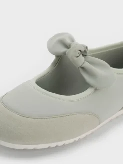 Girls' Faux Suede Mary Jane Flats