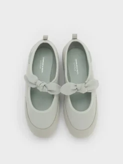 Girls' Faux Suede Mary Jane Flats