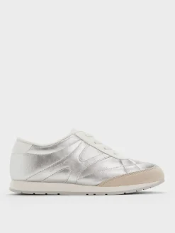 Girls' Faux Suede Metallic Sneakers