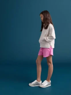 Girls' Faux Suede Metallic Sneakers