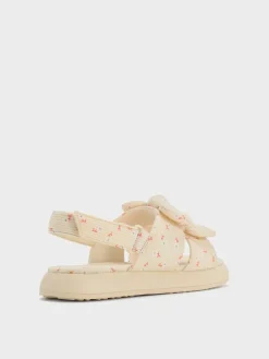 Girls' Floral Bow Slingback Sandals