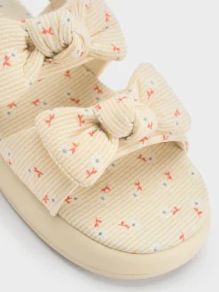 Girls' Floral Bow Slingback Sandals