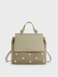 Girls' Ida Stripped Knitted Backpack