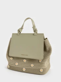 Girls' Ida Stripped Knitted Backpack