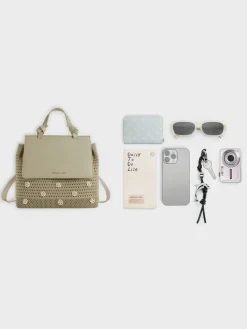 Girls' Ida Stripped Knitted Backpack