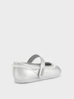Girls' Metallic Lace-Trim Mary Jane Sneakers